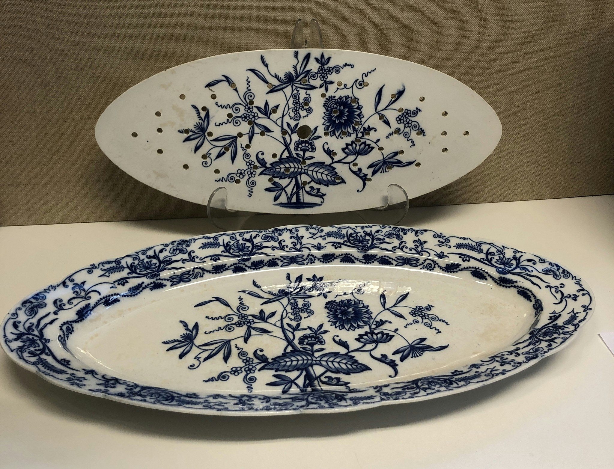 FISKFAT, porslin, " Perl ",  Rörstrand 1800-1900-tal