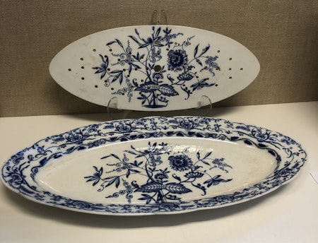 FISKFAT, porslin, " Perl ",  Rörstrand 1800-1900-tal