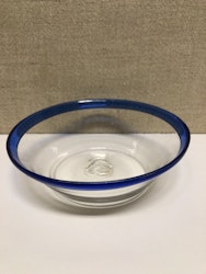 FILEBUNKSKÅL, glass, hand-blown, 19/1800s.