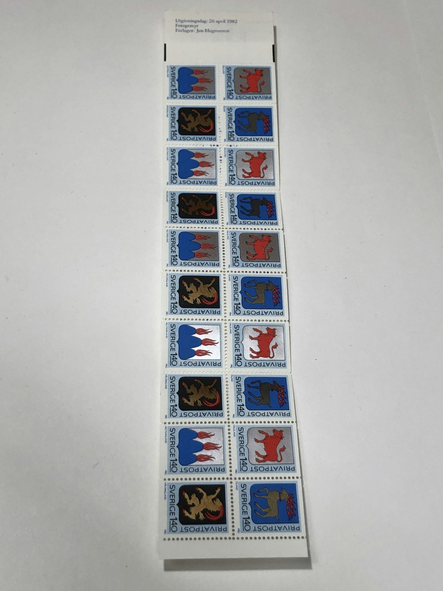 20 RABATT-FRIMÄRKEN, postfriska, för brev, inom Sverige, Danmark,Finland, Island, och Norge.