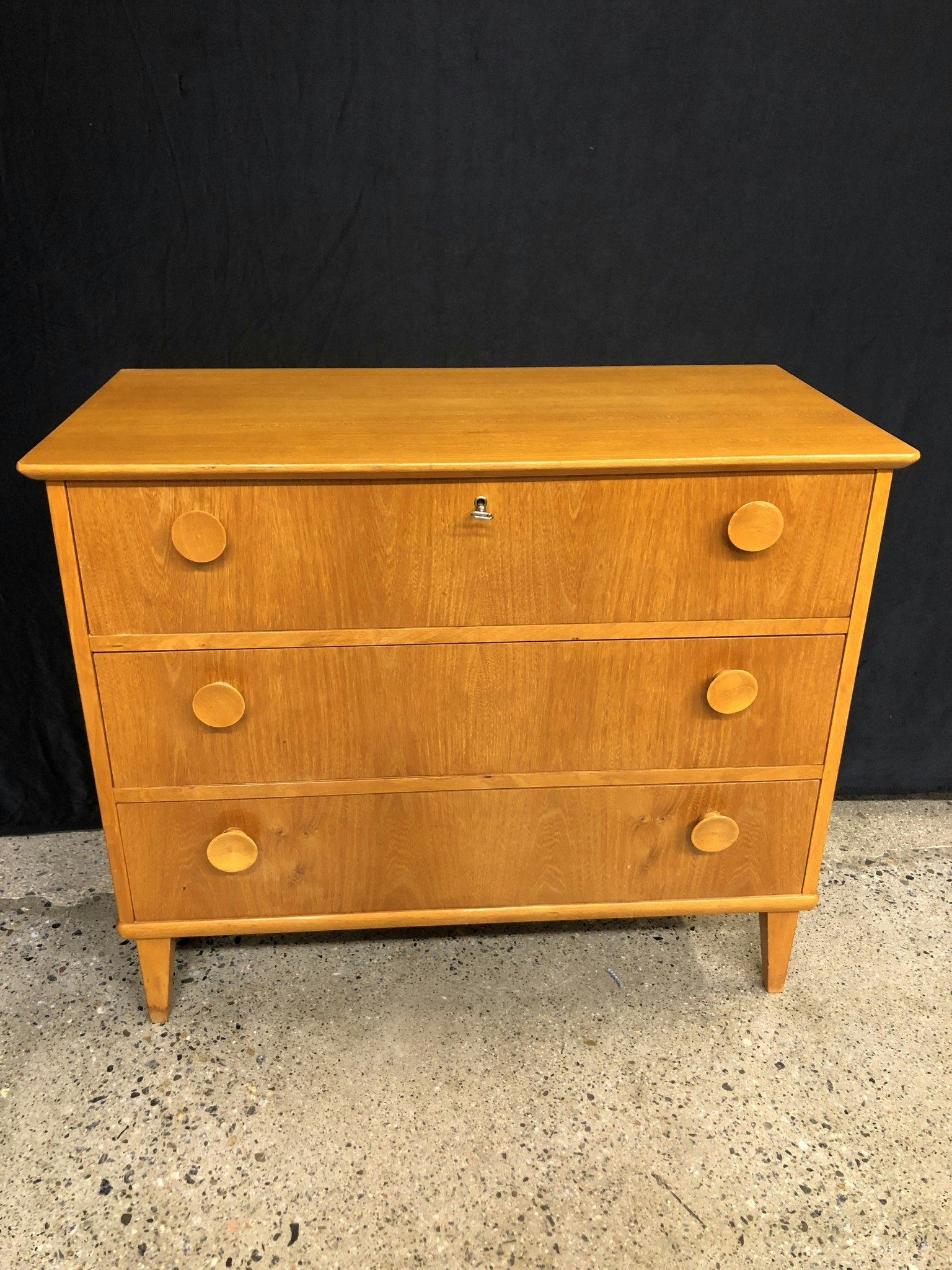 DESK, elm, 1930s/40s.