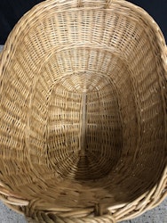 LAUNDRY BASKET, rattan, 1900s.