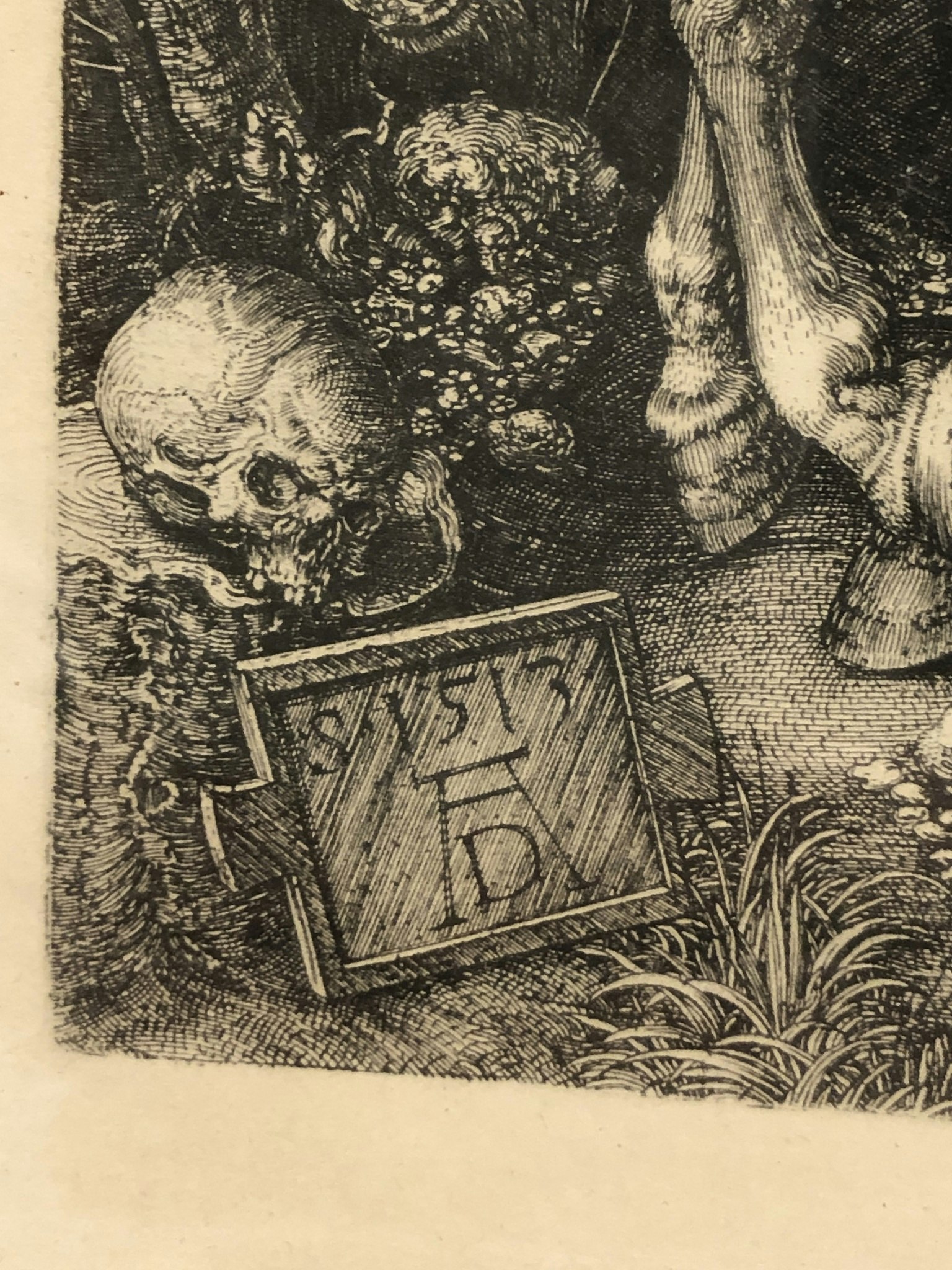 ALBRECHT DÜRER. After, "Knight, Death and the Devil" etching, signed and dated in the print 1513.