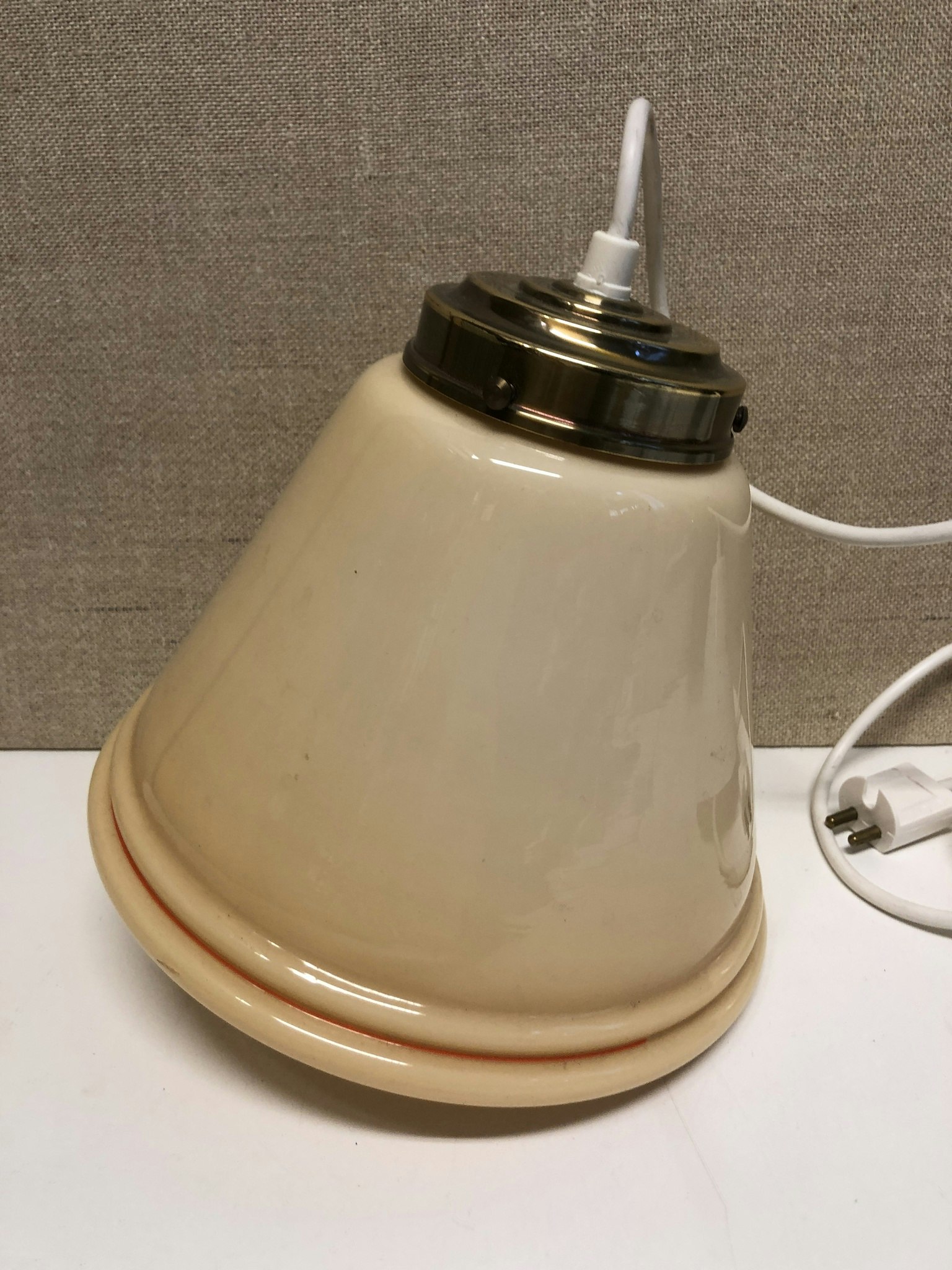 CEILING LAMP, glass/metal, Art Deco, 1930s/40s.