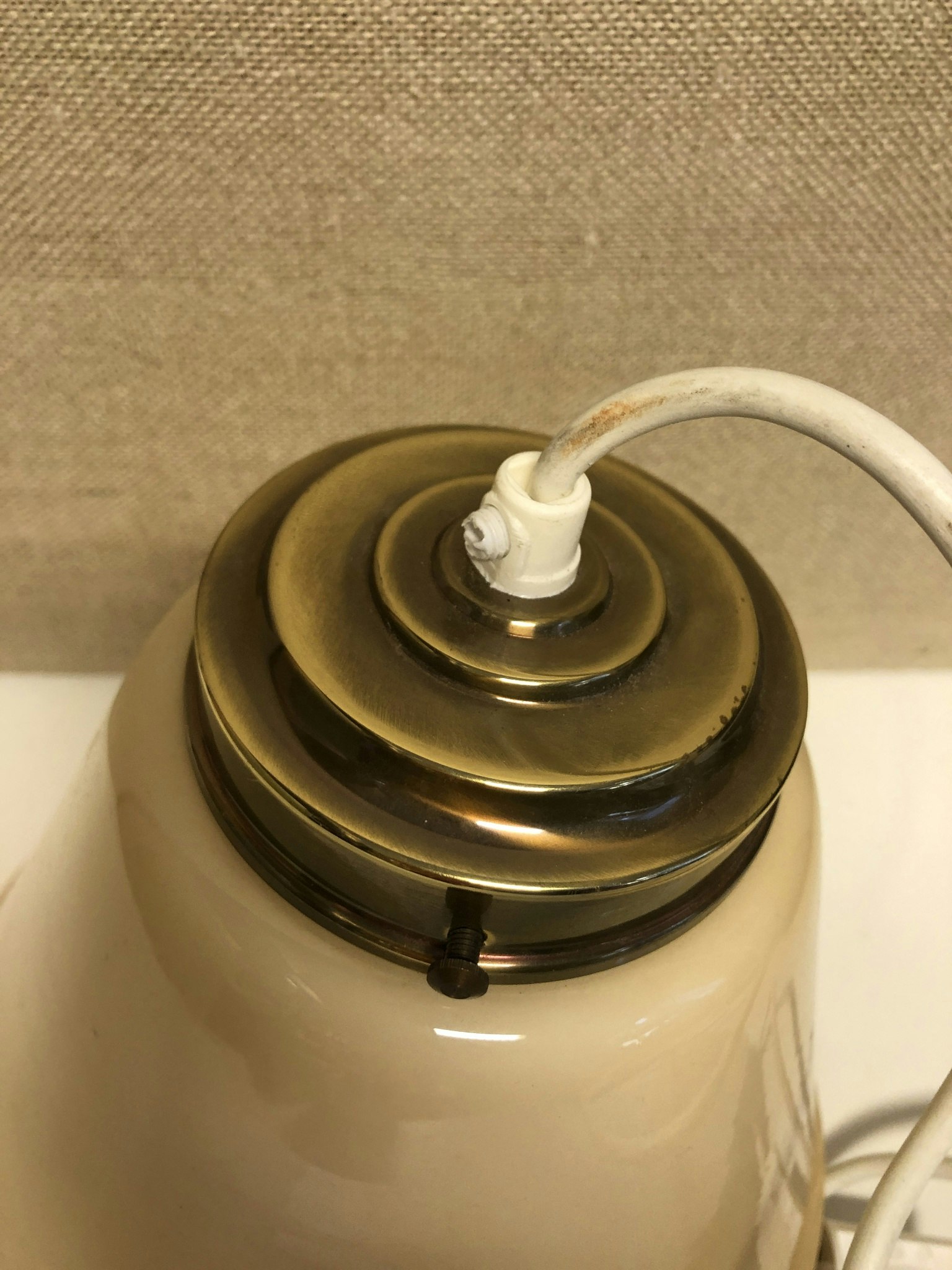 CEILING LAMP, glass/metal, Art Deco, 1930s/40s.
