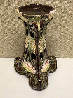 PIEDESTAL, majolica, "table model", Art Nouveau.