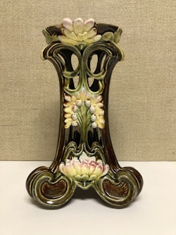 PIEDESTAL, majolica, "table model", Art Nouveau.