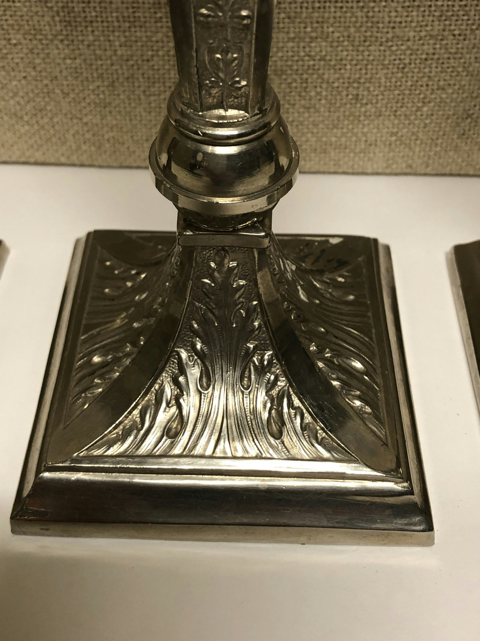 LJUSSTAKAR 3 st. metall, 1900-talets början.