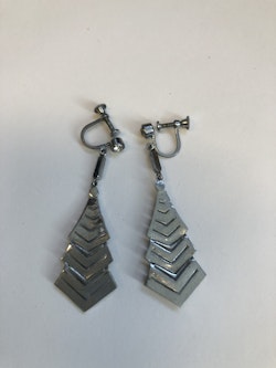 ÖRHÄNGEN, metall, vintage, art deco, 1920-40tal