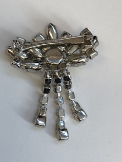 BROSCH Strass, metall, vintage 1900-tal