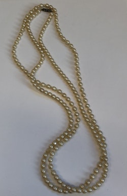 PÄRLHALSBAND, konstmassa/silver, Vintage 1900-tal