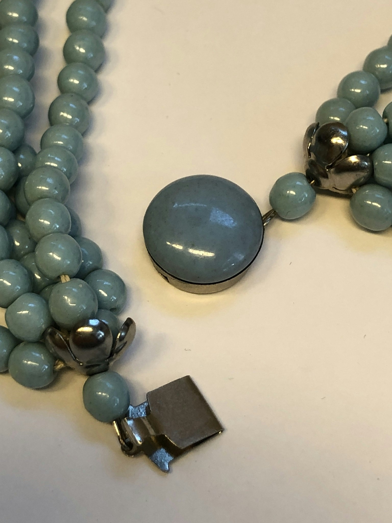 PÄRLHALSBAND, metall, konstmaterial, Vintage 1960-tal