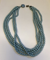 PÄRLHALSBAND, metall, konstmaterial, Vintage 1960-tal