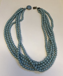 PÄRLHALSBAND, metall, konstmaterial, Vintage 1960-tal
