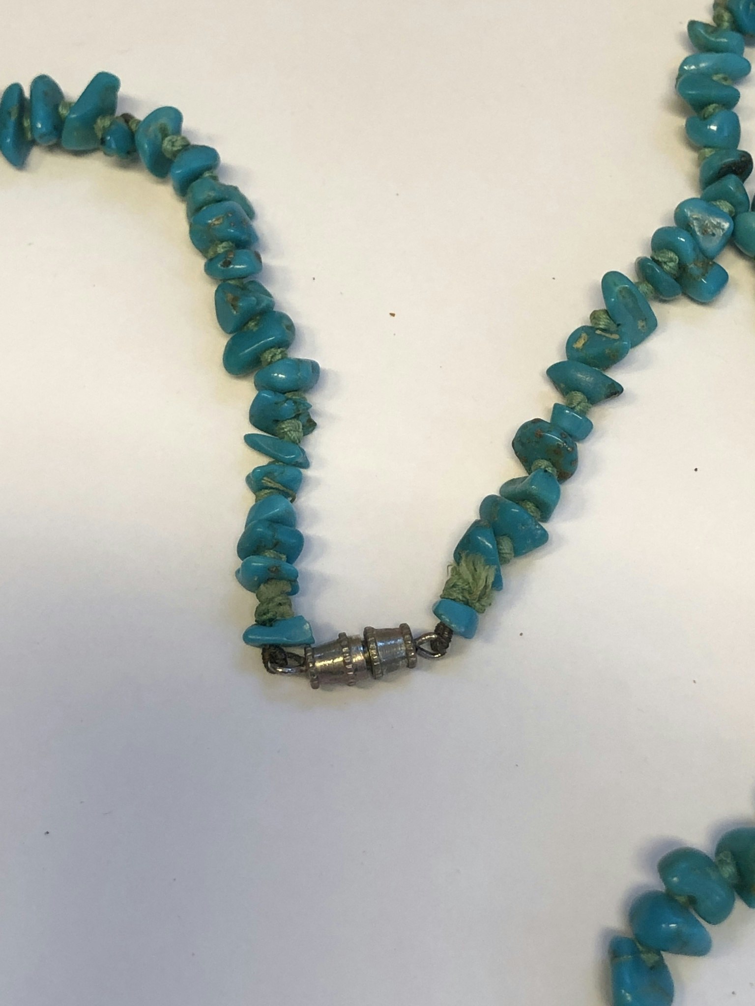 HALSBAND, turkoser, Stenmaterial, Vintage 1900-tal