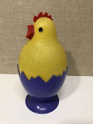 PÅSKÄGG/GODISGÖMMA, plast, "Kyckling", 1960/70-tal.
