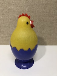PÅSKÄGG/GODISGÖMMA, plast, "Kyckling", 1960/70-tal.