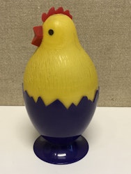 PÅSKÄGG/GODISGÖMMA, plast, "Kyckling", 1960/70-tal.