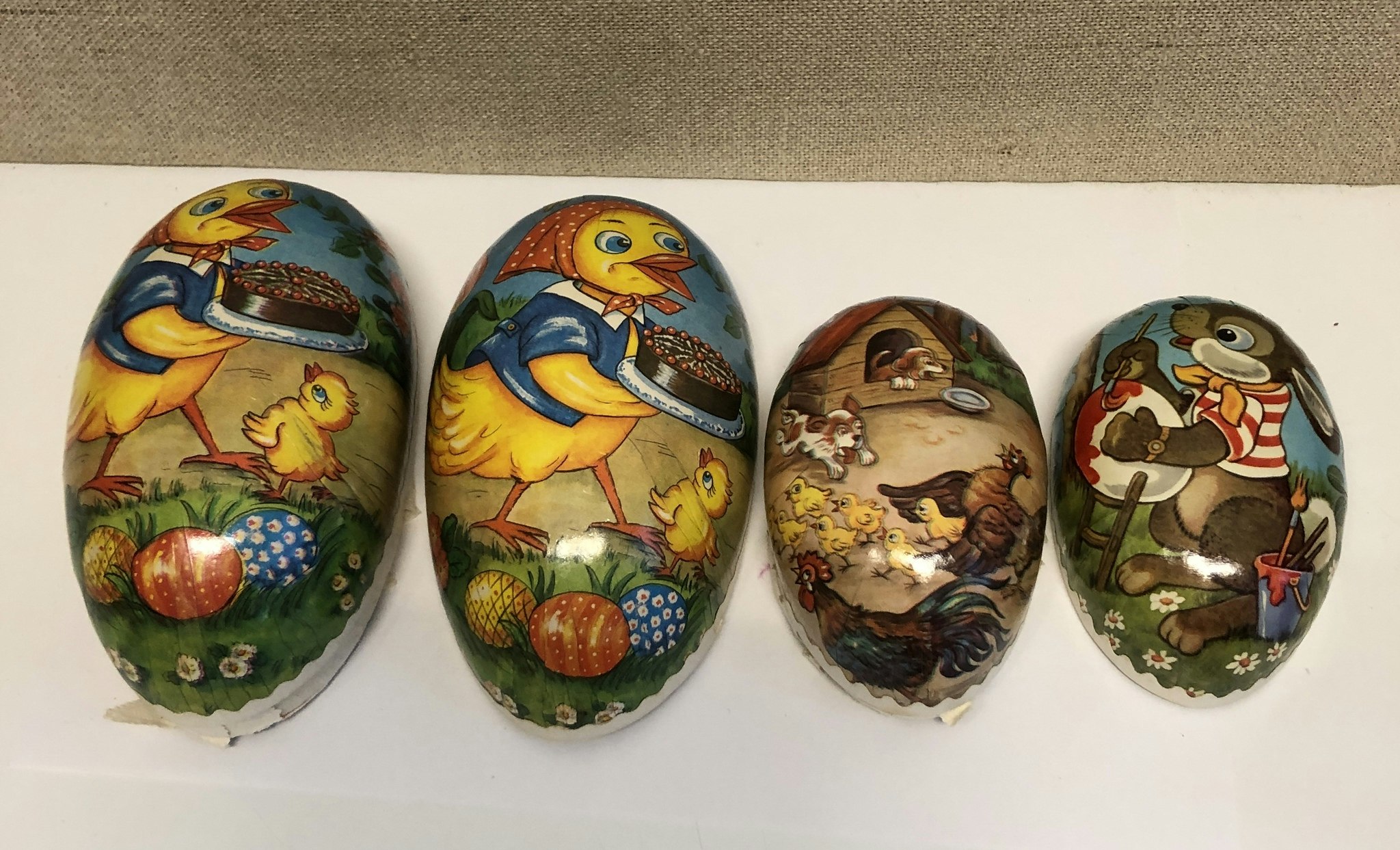 EASTER EGGS 2 pcs. paper, made in GDR, mid-20th century.