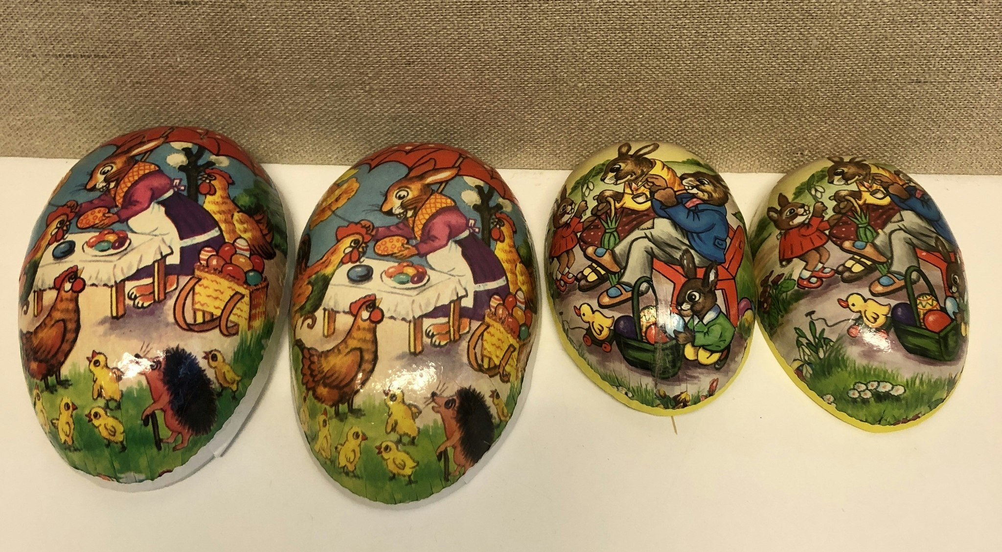 EASTER EGGS 2 pcs. paper, mid 20th century.