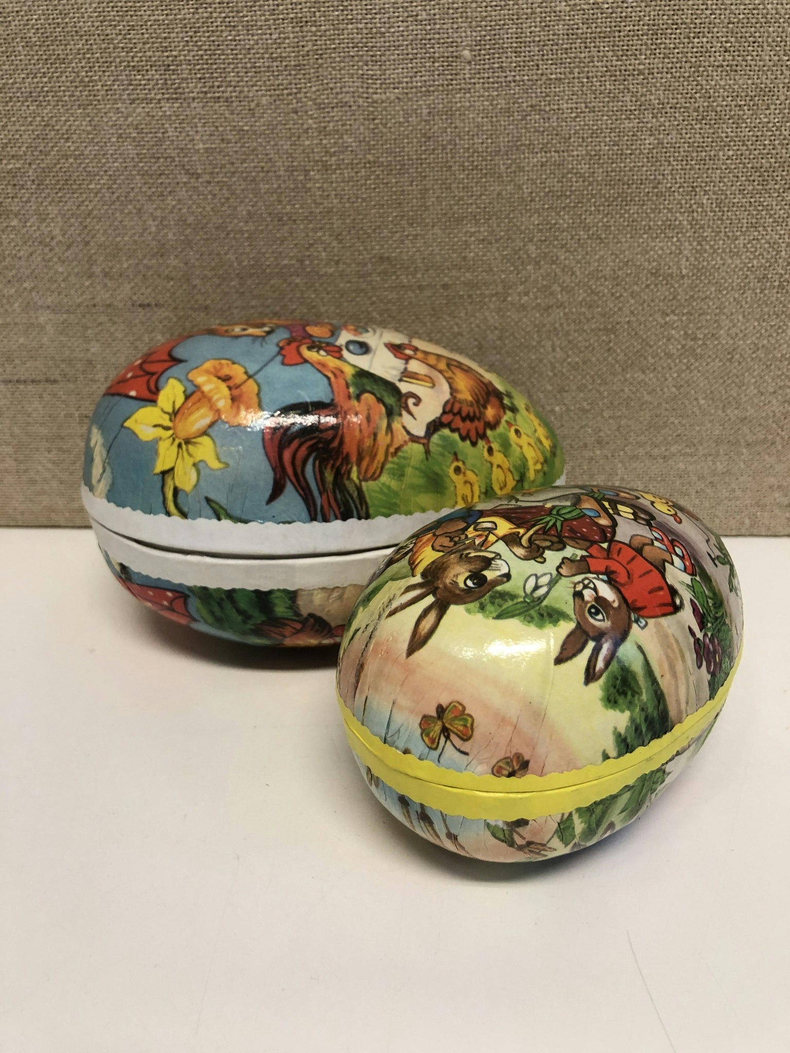 EASTER EGGS 2 pcs. paper, mid 20th century.