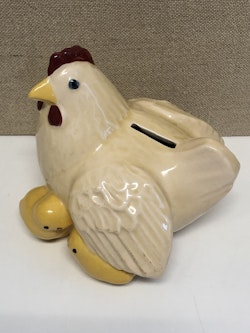 SPARBÖSSA, porslin, "Höna", Knabstrup, Danmark.