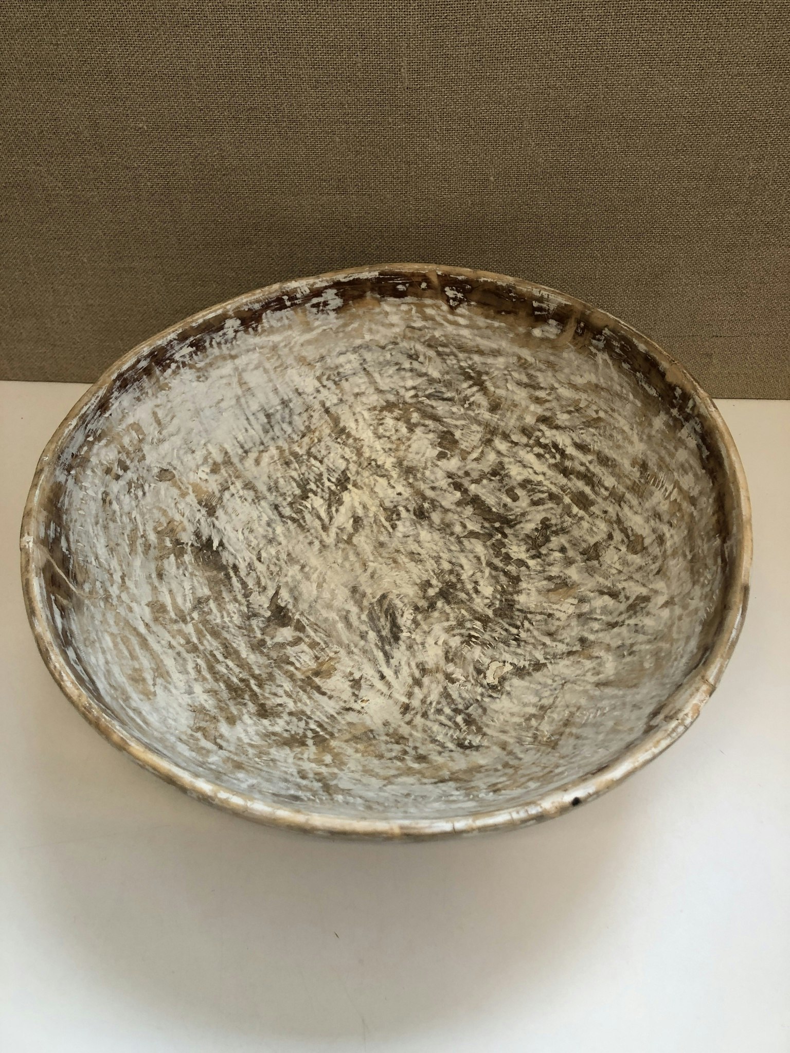 TRÄSKÅL, bemålad, allmoge, 1800-talets första hälft.