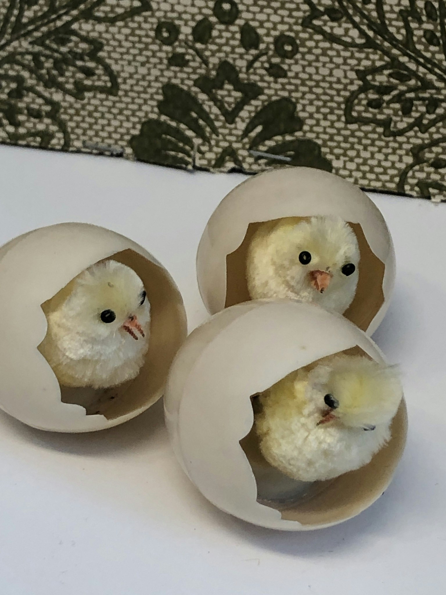 EASTER DECORATIONS 3 pcs. plastic, 1960s/70s.