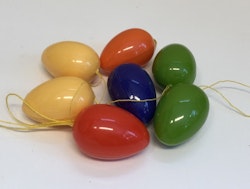 PÅSKÄGG 7 st. plast, påskrispynt, 1960/70-tal.