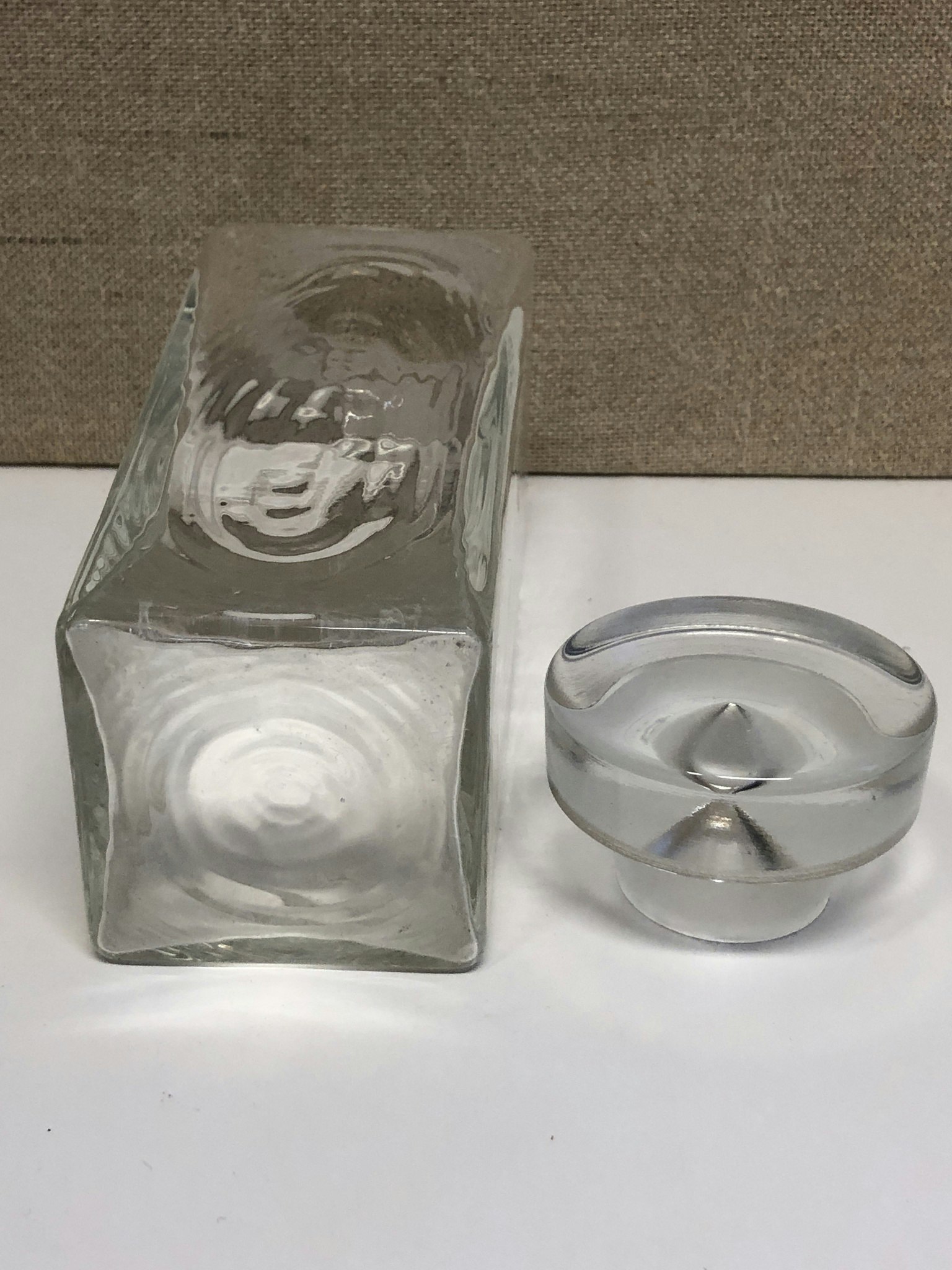CARAFF, glass, second half of the 20th century.