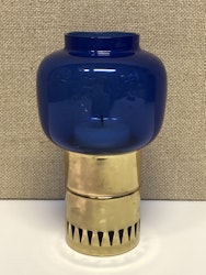 HANS-AGNE JAKOBSSON. Candlestick, glass/brass, 1960s/70s.