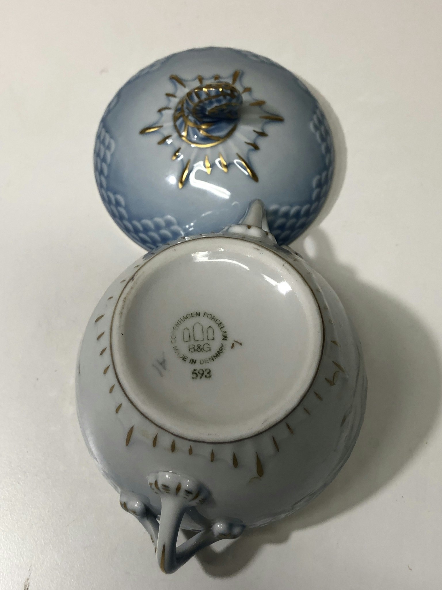 SOCKERSKÅL, porslin, "Måsen", Fanny Garde, Bing & Gröndahl, Danmark.
