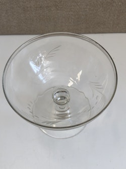 CHAMPAGNEKUPOR, glas, 1900-talets första hälft.