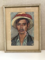 NILS DARDEL. Tryck, ung mexikanare, signerad i tryck.