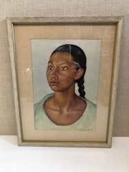 NILS DARDEL. Print, young Mexican, signed in print.