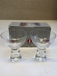 TAPIO WIRKKALA. Cocktailglas 2 st. " Tapio", Iittala, 1900-talets andra hälft.