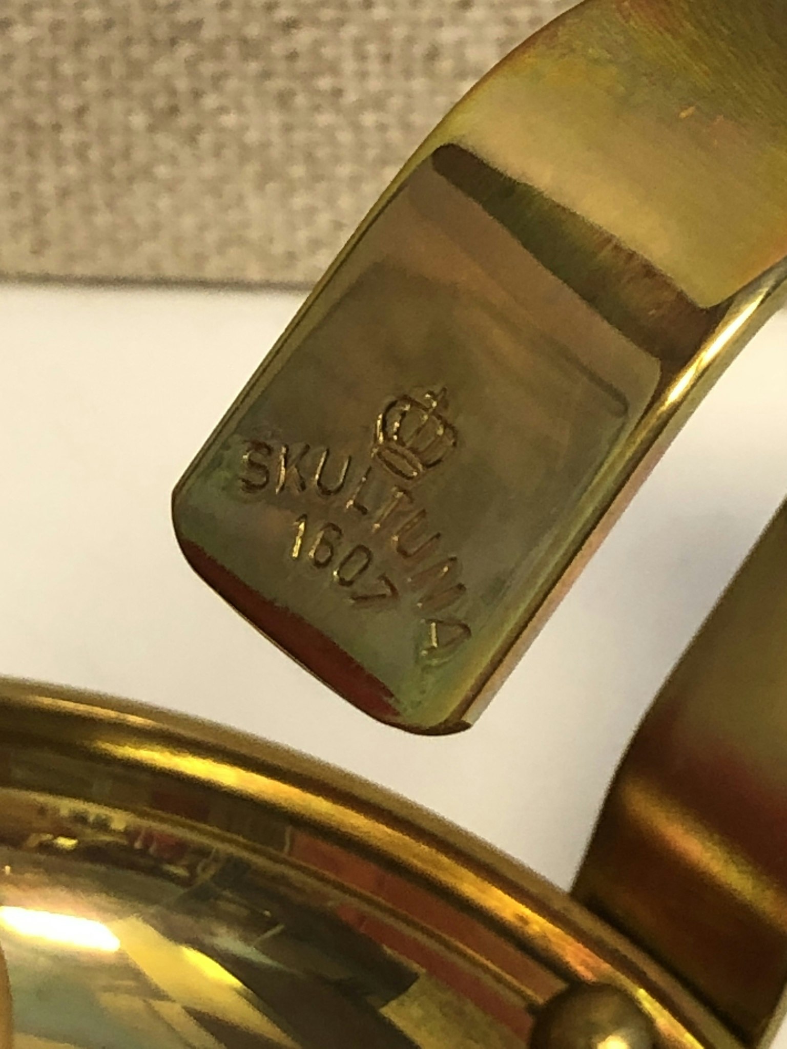 CANDLEHOLDER, brass, No. 41, Skultuna, Sweden.