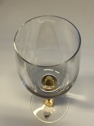 GUNNAR CYREN, Rödvinsglas, " Nobel", Orrefors.