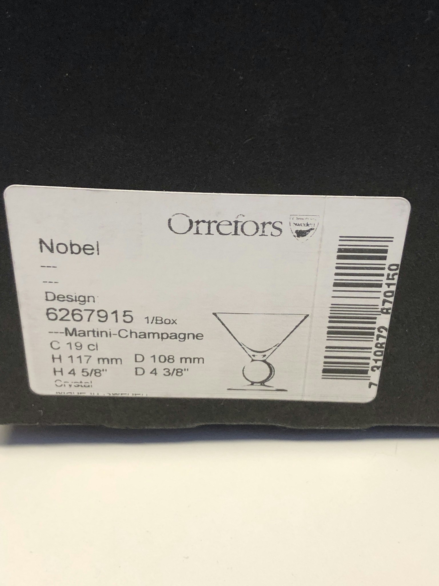 GUNNAR CYREN, Martini/Champagneglas, " Nobel", Orrefors.