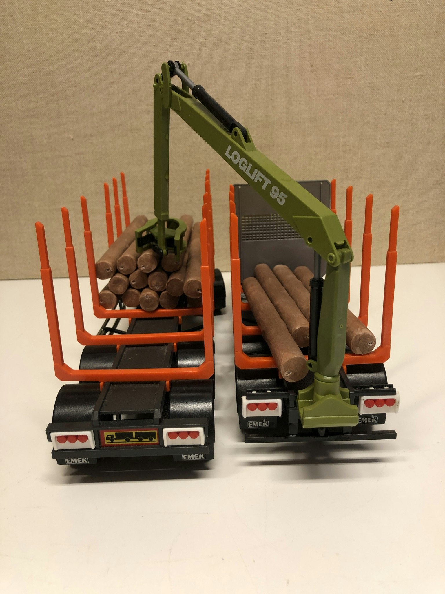 TOY TRUCK, plastic, "Timber truck", Scania 144G 530, Emek, 19/2000s.