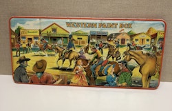 MÅLARLÅDA, plåt, "Page London", vattenfärg, Western Paint Box, England, 1900-talets mitt.