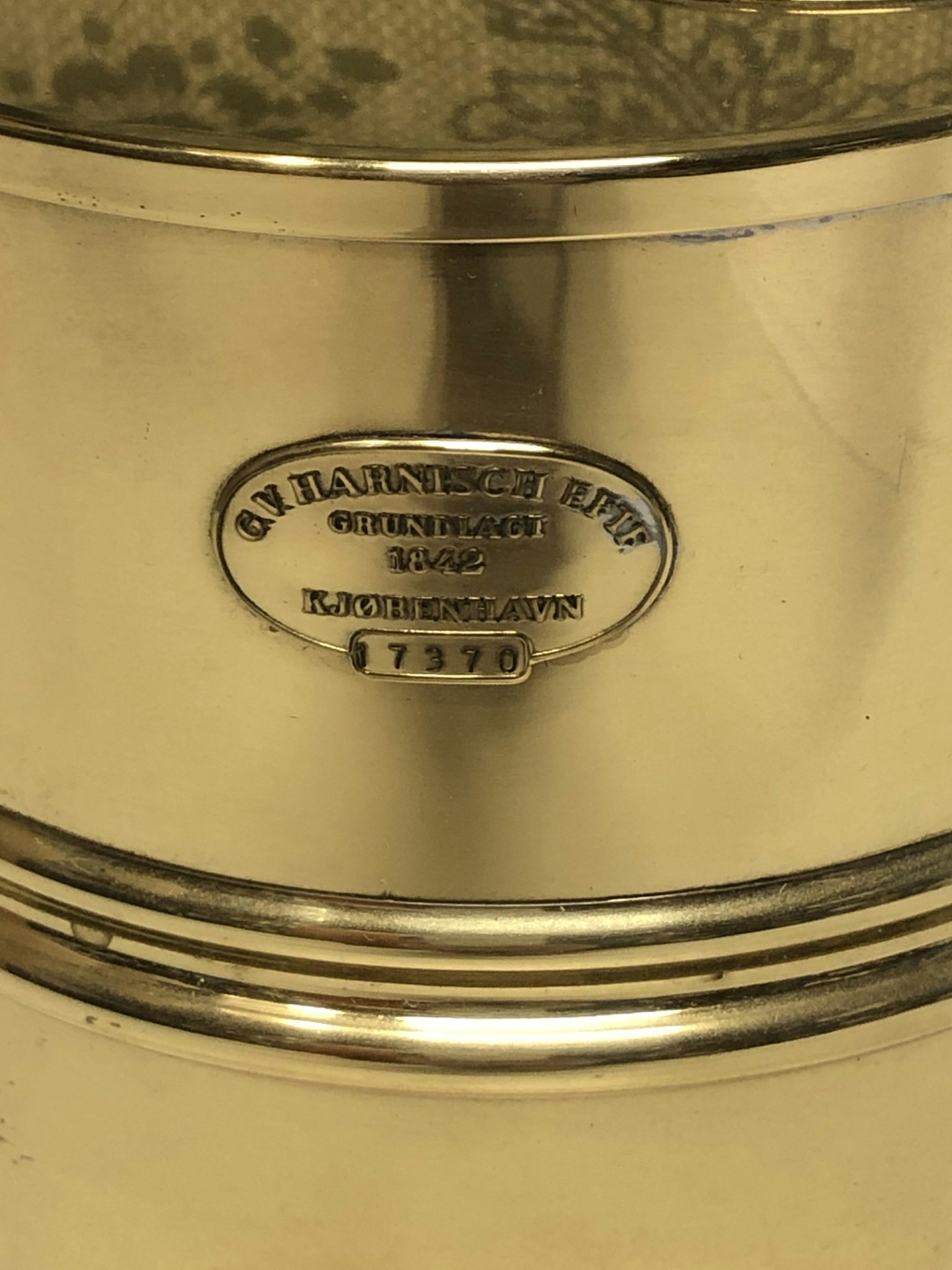WATERING JUG, brass, GV Harmisch, no. 17370, Copenhagen.