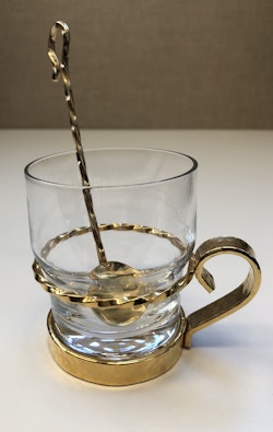 IRISH COFFEE/TEGLAS, metall/glas, 1900-talets slut.
