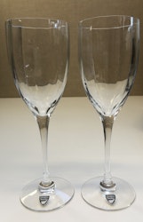 GUNNAR CYREN. Rödvinsglas 2 st, "  Optica Symphony ", Orrefors.