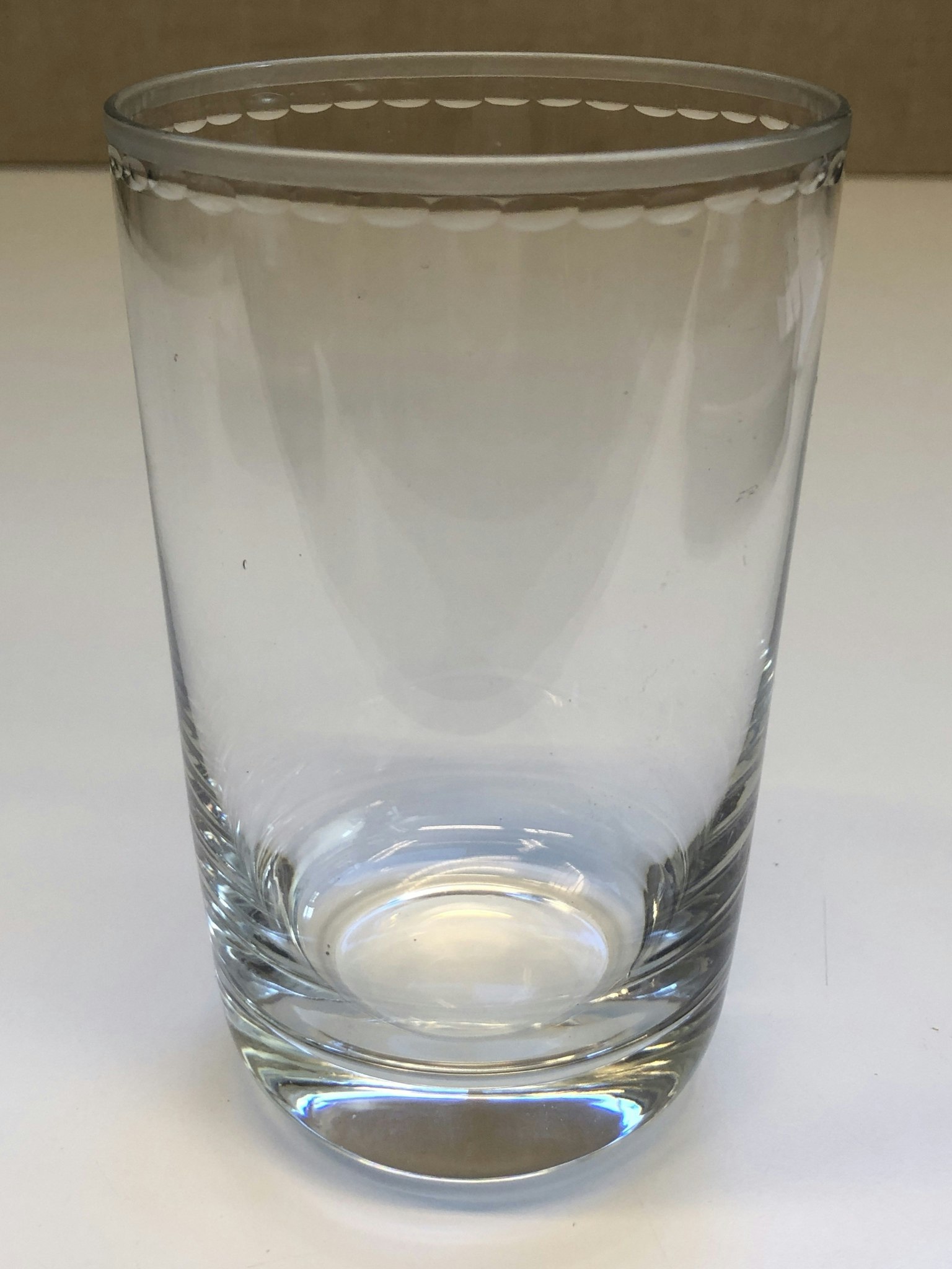 ELIS BERGH. Grog glass, rock crystal, "Ekeberga Pärlbård, Kosta.