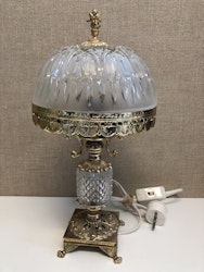 BORDSLAMPA, metall/glas, 1980-tal.