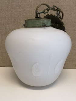 TAKLAMPA, metall/glas, Swedisch Modern, 1930/40-tal.