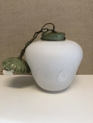 TAKLAMPA, metall/glas, Swedisch Modern, 1930/40-tal.