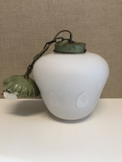 TAKLAMPA, metall/glas, Swedisch Modern, 1930/40-tal.
