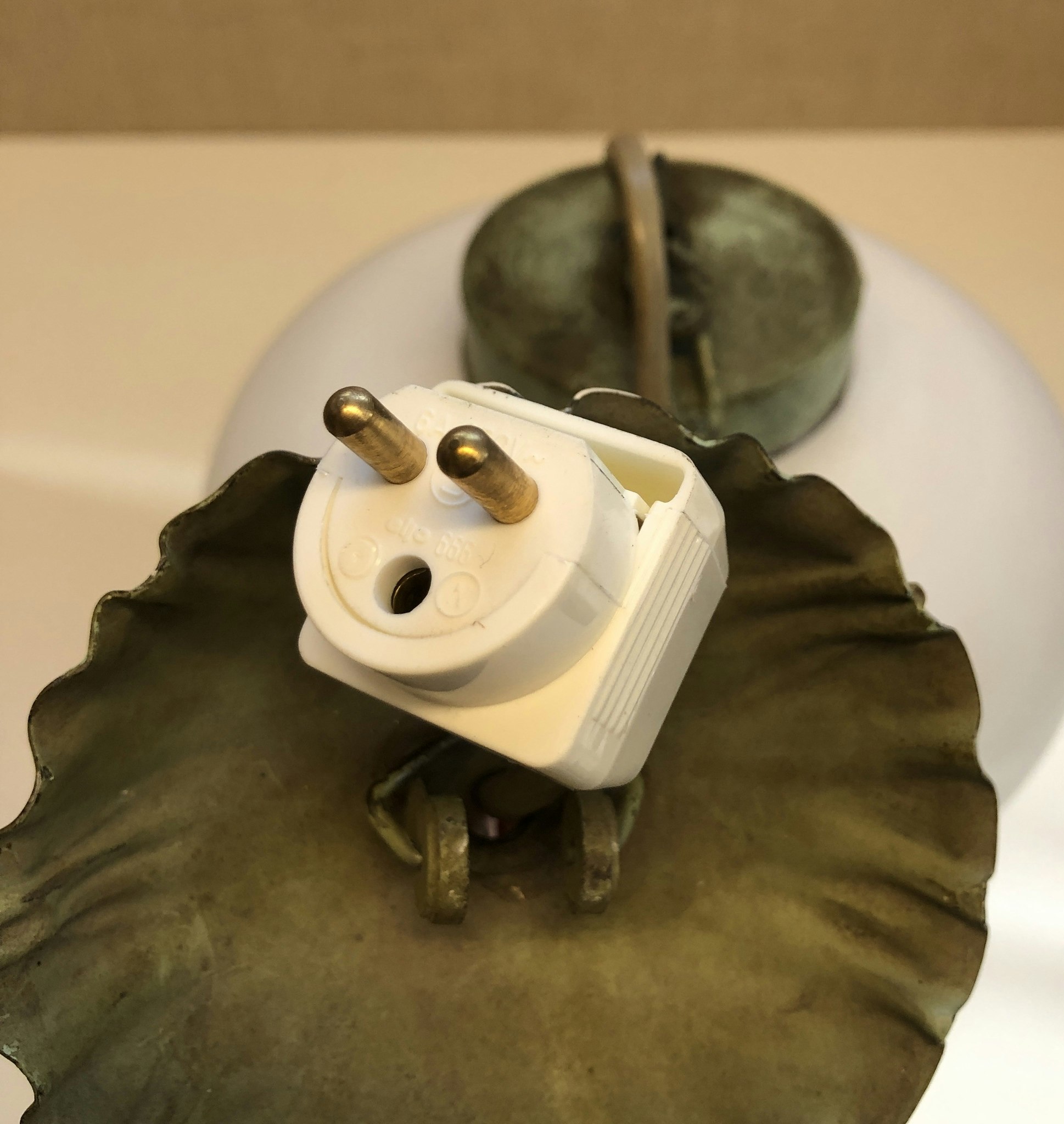 TAKLAMPA, metall/glas, Swedisch Modern, 1930/40-tal.